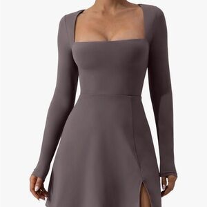 Muted Purple Long Sleeve Dress